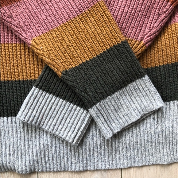 Madewell Thompson Pocket Striped Pullover Sweater Women’s Size M - Picture 7 of 10